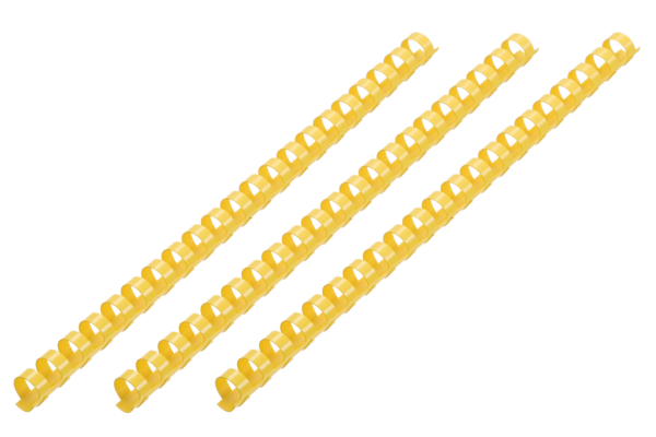 Пластикові пружини для біндера 2E, 16 мм, жовті, 100 шт