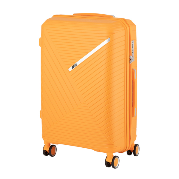 Набір пластикових валіз 2E, SIGMA, (L+M+S), 4 колеса, помаранчевий