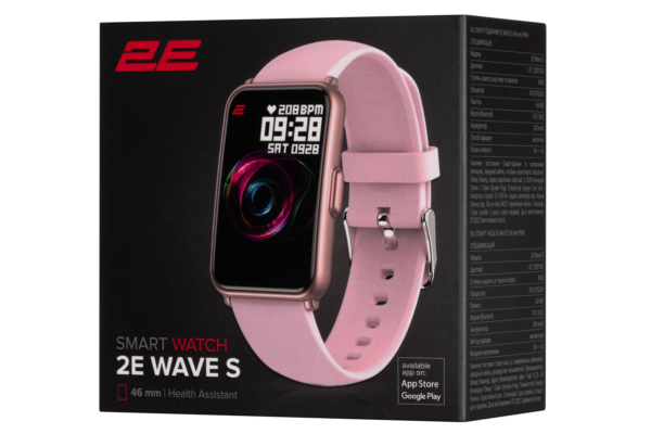 Смарт-годинник 2E Wave S 46 mm Pink